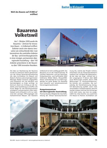 im Blickpunkt Bauten Bauarena Volketswil - Robe Verlag
