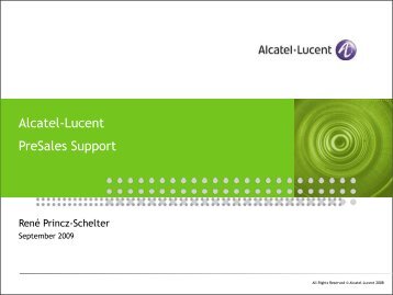 Presales Kontakt-Adressen - Alcatel-Lucent