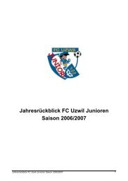 Jahresrückblick FC Uzwil Junioren Saison 2006/2007