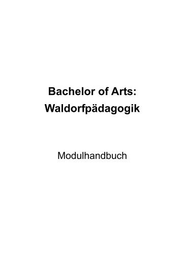 Bachelor of Arts - Institut für Waldorfpädagogik, Inklusion und ...