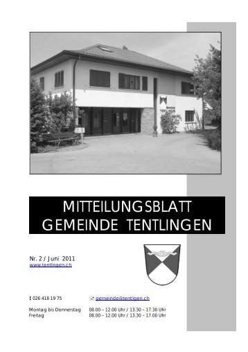 Mitteilungsblatt Juni 2011 - Gemeinde Tentlingen