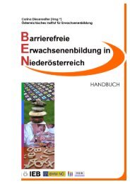 Handbuch Barrierefreie Erwachsenenbildung in NÖ