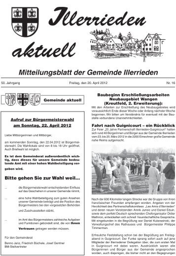 Mitteilungsblatt der Gemeinde Illerrieden