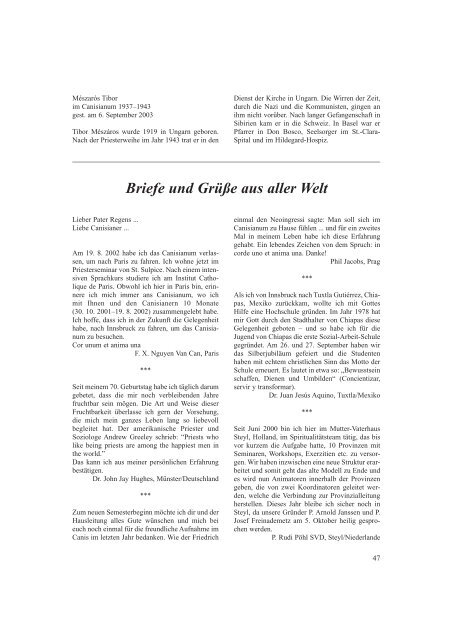 Glaube, Hoffnung und Liebe – Bischofs - Canisianum