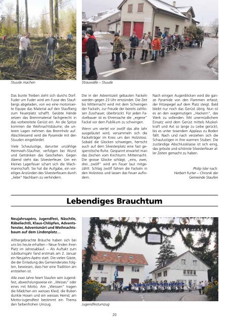 Staufner Dorfzeitung Jubiläumsausgabe 2011 - Staufen