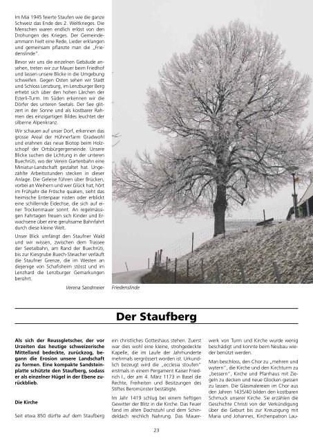 Staufner Dorfzeitung Jubiläumsausgabe 2011 - Staufen