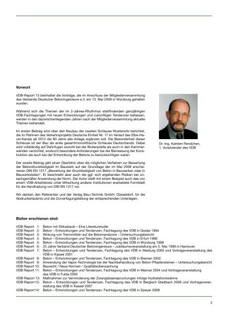 Report 15 - Verband Deutscher Betoningenieure