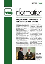 Mitgliederversammlung 2007 in Kassel: VDB im Wandel - Verband ...