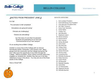BSN Exit Survey: Class of 2010 – May: Results - Bellin College