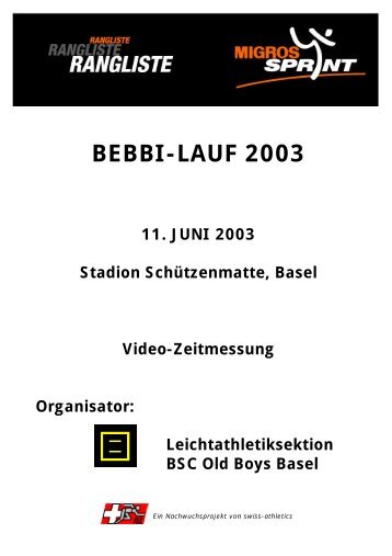 BEBBI-LAUF 2003 - BSC Basel