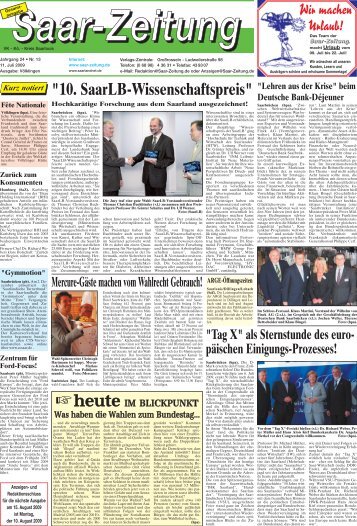 11.07.2009 - Saar-Zeitung