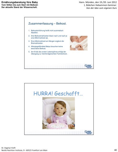 Ernährungsberatung fürs Baby - BFG