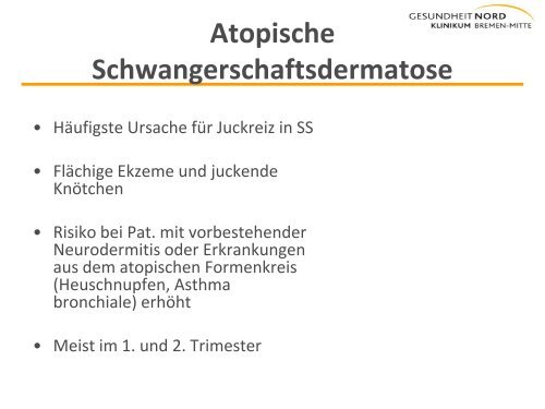 Atopische Schwangerschaftsdermatose - BFG