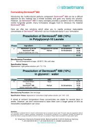Presolution of Dermosoft 688 (10%) in Polyglyceryl ... - Dr. Straetmans