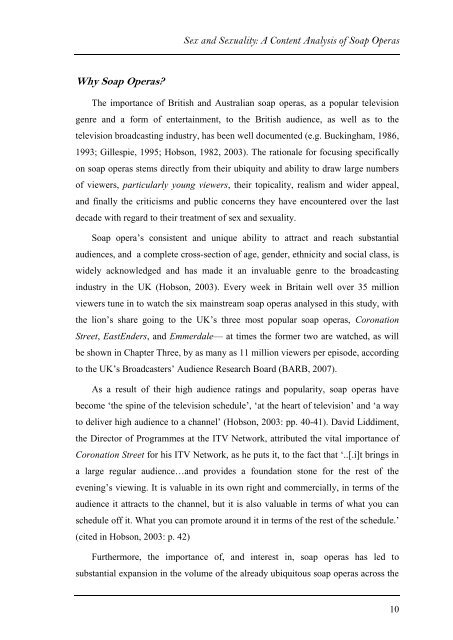 Chapter 4 Sexual Content in Soap Operas - Leicester Research ...