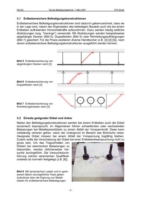 Erdbebensicherheit von nichttragenden Bauteilen, Installationen ...