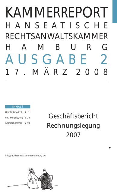 KAMMERREPORT - Hanseatische Rechtsanwaltskammer Hamburg