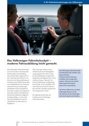 Das Volkswagen Fahrschulcockpit – moderne Fahrausbildung leicht ...