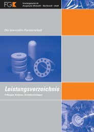 Leistungsverzeichnis - Forschungsinstitut für Anorganische ...