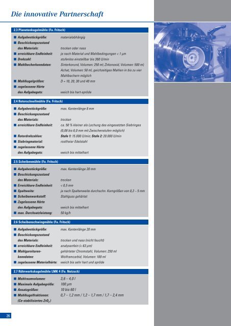 Leistungsverzeichnis - Forschungsinstitut für Anorganische ...