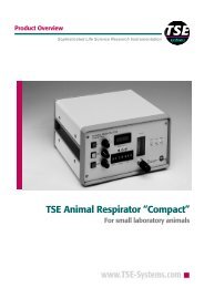 TSE Animal Respirator “Compact” - TSE Systems