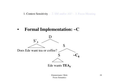 Focus Marking, Focus Interpretation & Focus Sensitivity