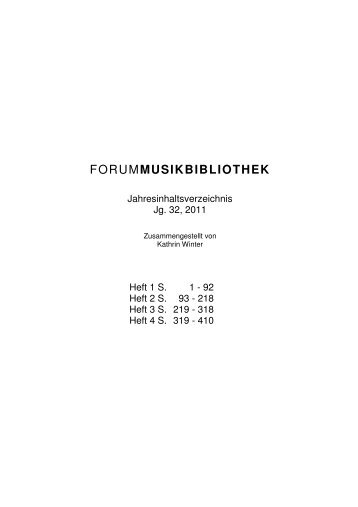 FORUMMUSIKBIBLIOTHEK - AIBM