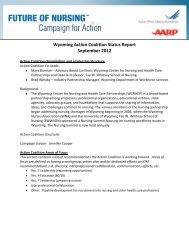 Wyoming Action Coalition Status Report September 2012