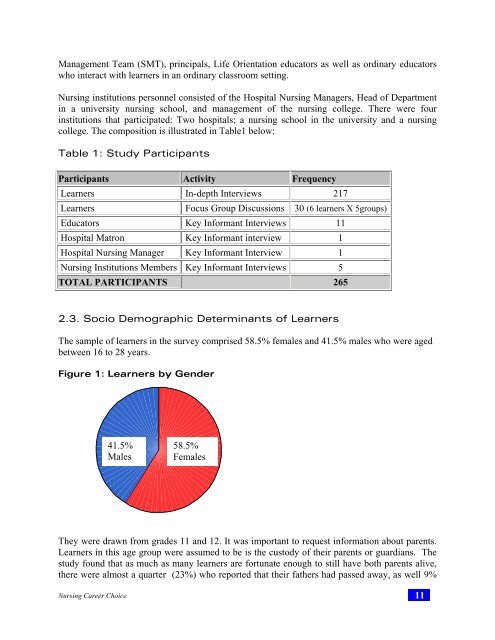 Career Choices in Relation to Nursing - Health Systems Trust