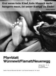 Pfarrblatt Wünnewil/Flamatt/Neuenegg - Pfarrei Wünnewil-Flamatt
