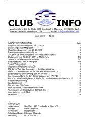 CLUB INFO - Ski-Club 1958 Erlenbach