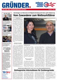 Vom Zuwanderer zum Weltmarktführer - GründerRegion Aachen