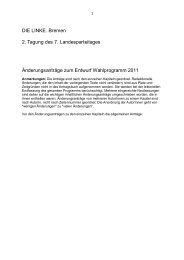 Änderungsanträge zum Wahlprogrammentwurf - DIE LINKE in Bremen