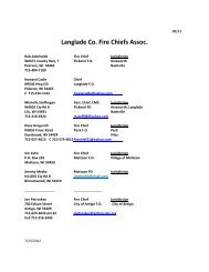 Langlade Co. Fire Chiefs Assoc. - Langlade County