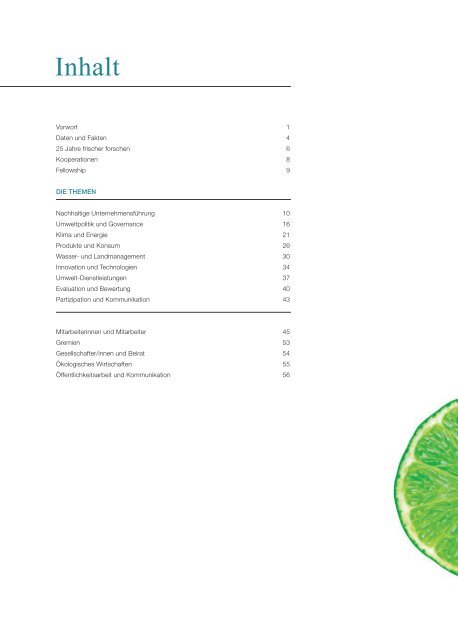 Jahresbericht 2009 - Institut für ökologische Wirtschaftsforschung