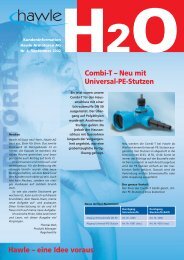 H2O deutsch - Hawle Armaturen AG