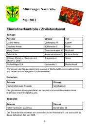 Müswanger Nachrich- Mai 2012 Einwohnerkontrolle / Zivilstandsamt