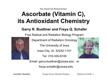 Ascorbate (Vitamin C), its Antioxidant Chemistry - University of Iowa ...