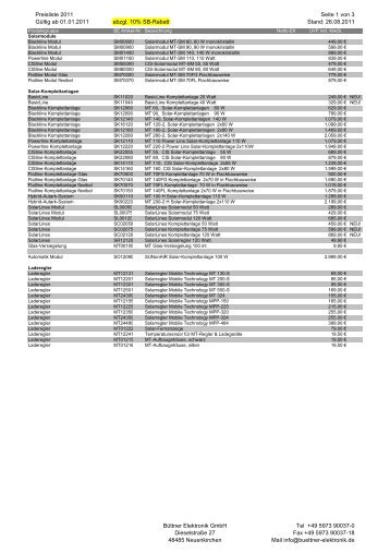 Mobile/ Büttner Preisliste 2012