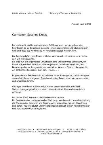 Curriculum Vitae - Susanna Krebs