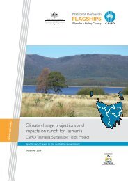 Climate change projections and impacts on runoff for Tasmania