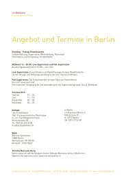 Angebot und Termine in Berlin 2013 - Urs Büttikofer