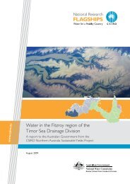 Water in the Fitzroy region report - CSIRO Land and Water