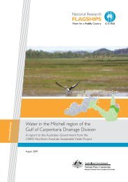 Water in the Mitchell region report - CSIRO Land and Water