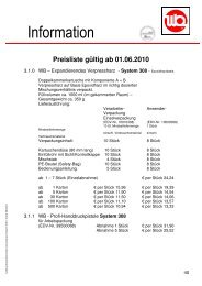 Zubehör-Preisliste - gültig ab 01.09.2008