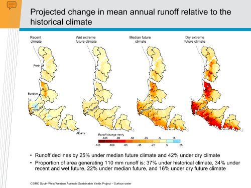 The effect of climate change on surface water - CSIRO Land and Water