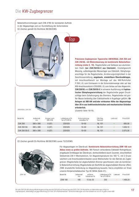 Komponenten für die Abgas- und Heizungstechnik - Kutzner+Weber