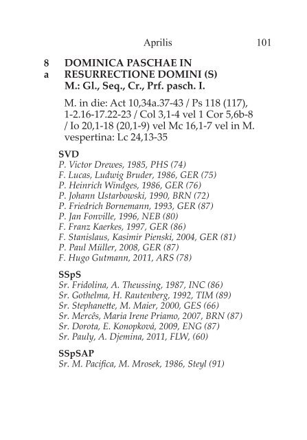 ORDO DIVINI OFFICII - Congregación del Verbo Divino