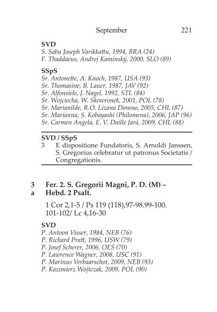 ORDO DIVINI OFFICII - Congregación del Verbo Divino