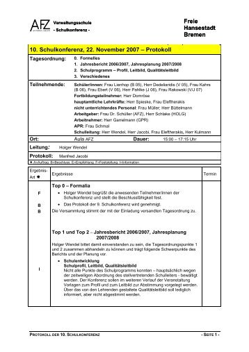 Protokoll 10-SK.pdf - Verwaltungsschule Bremen